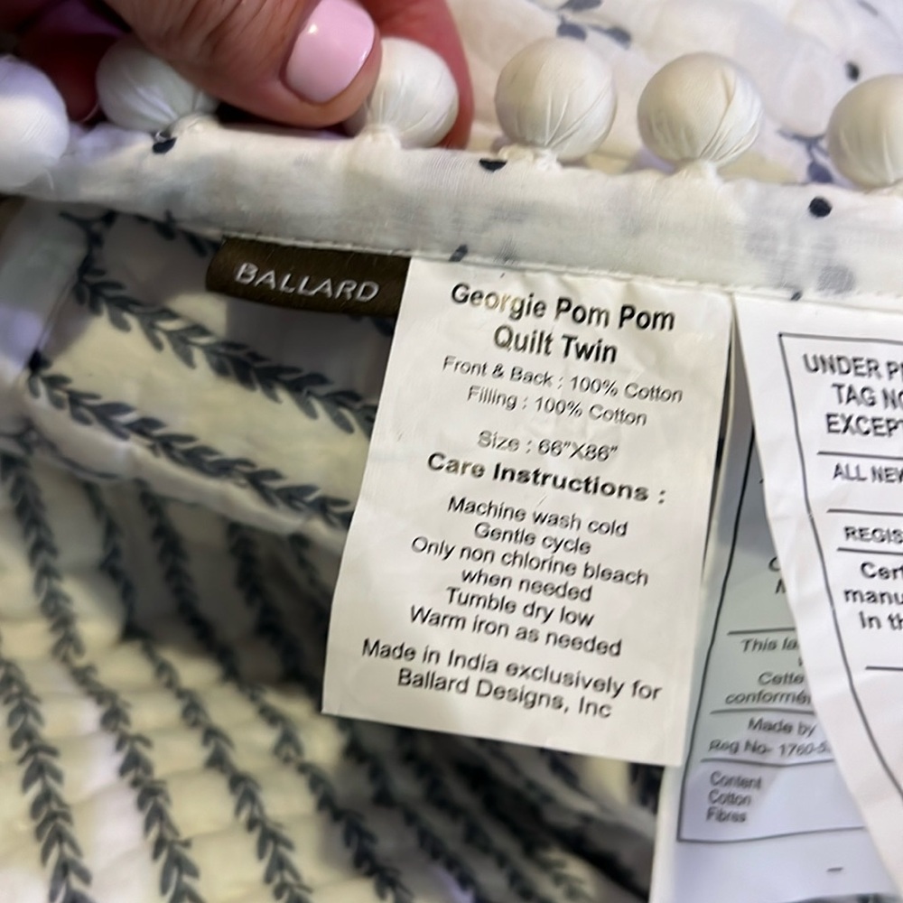 Ballard designs reversible quilt